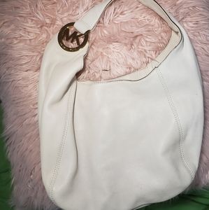 White Leather MK shoulder bag